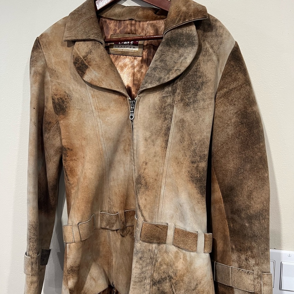 Horsehide distressed leather vintage jacket